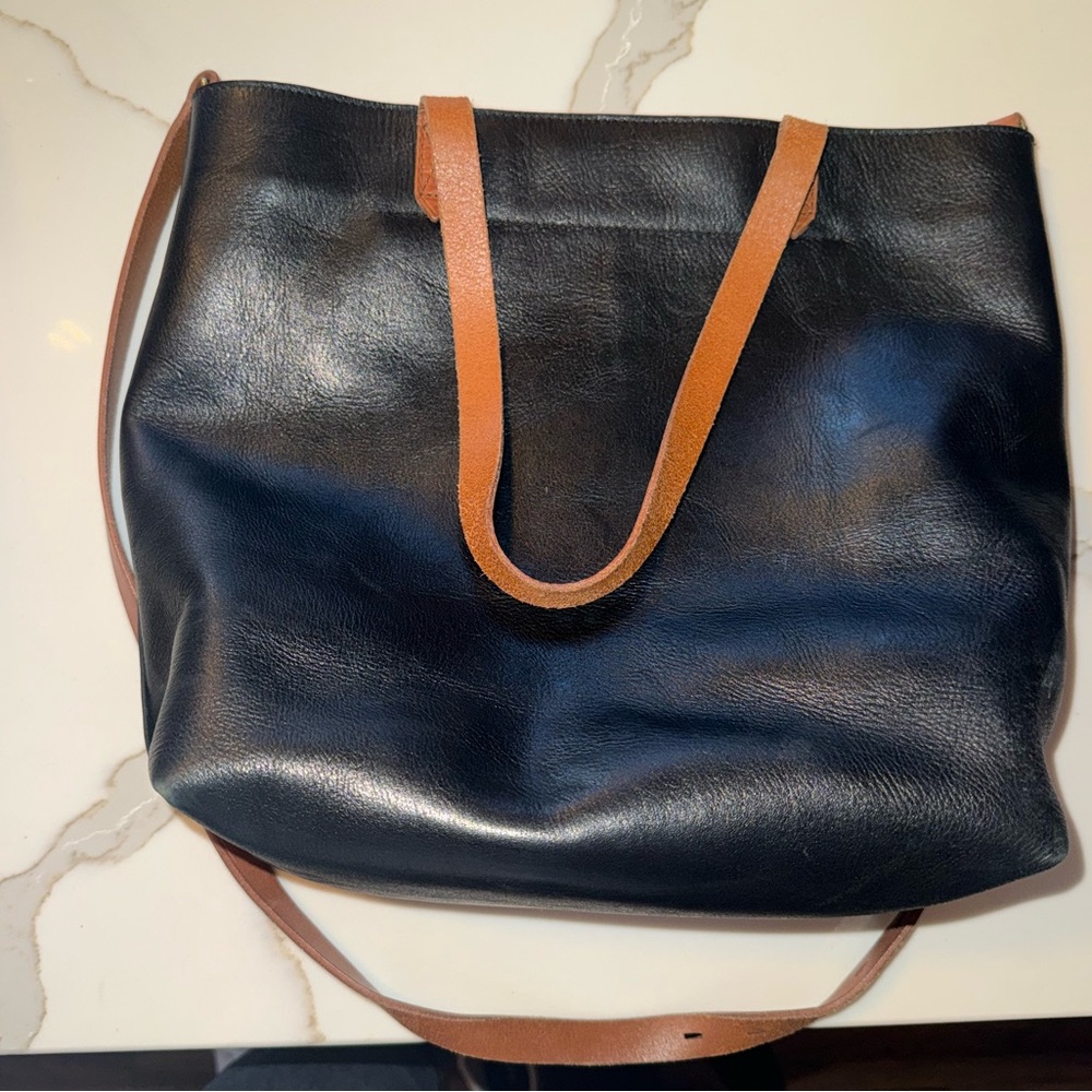 Two toned leather bag